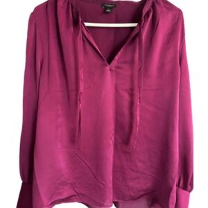 Ann Taylor Factory Women's Blouse in Rich Magenta